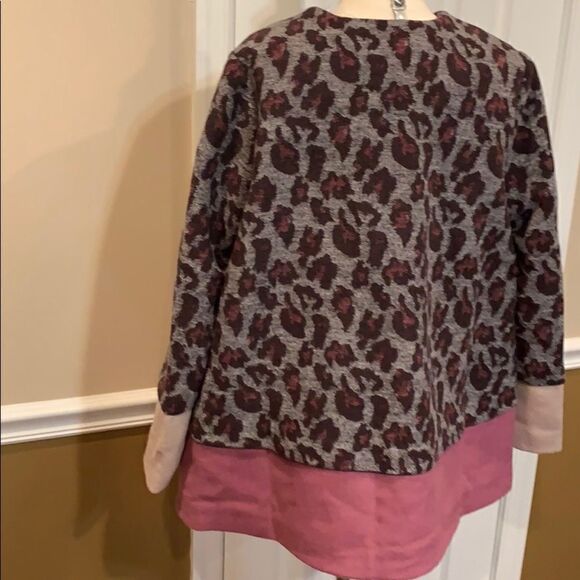 New LOGO by Lori Goldstein Animal Jacquard Coat 10 - Picture 6 of 8